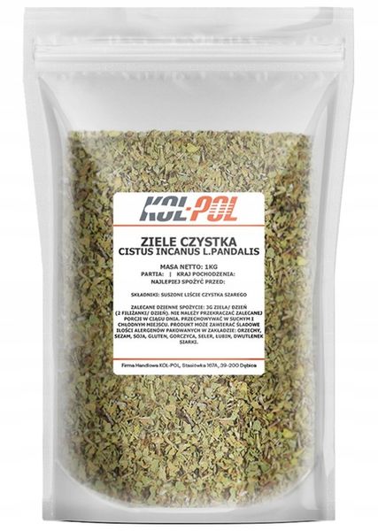 CZYSTEK SUSZONY 1kg Cistus Incanus ziele czystka herbata jakość Kol-Pol zdjęcie 2