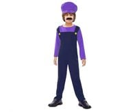 Strój przebranie dla dzieci Fioletowy Hydraulik 130/140cm bal przebierańców