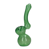 szklany bubbler plain 13,5 cm zielony