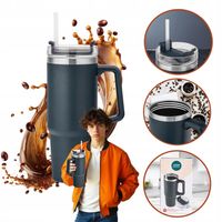 Kubek termiczny bidon butelka termiczna do samochodu ze słomką Altom 880 ml