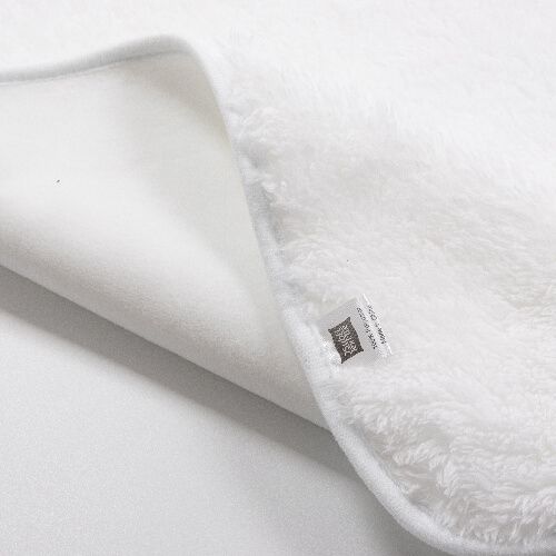 Kocyk z mikrofibry i polaru arktycznego z kapturem 150 x 130 cm do sublimacji - biały na Arena.pl