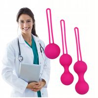 ZESTAW HYPOALERGICZNYCH KULEK GEJSZY, SILIKONOWE KULKI DO MIĘŚNI KEGLA