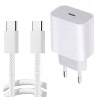 SZYBKA ŁADOWARKA + KABEL W OPLOCIE PASUJE DO IPHONE 16 15 USB-C 20W