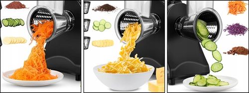 SZATKOWNICA ELEKTRYCZNA ROZDRABNIACZ DO WARZYW OWOCÓW 4 KOŃCÓWKI 200W na Arena.pl