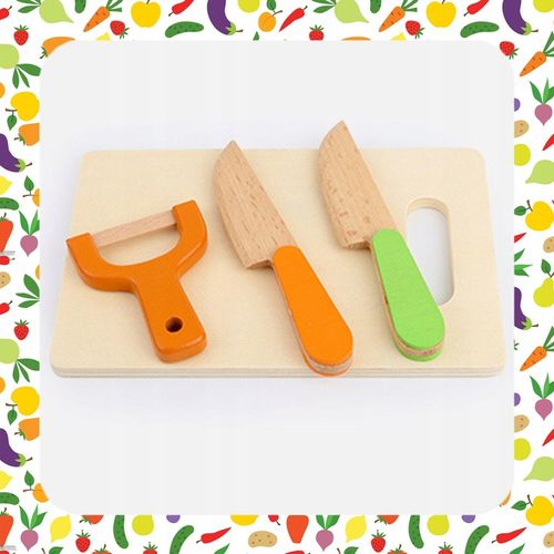 DREWNIANE WARZYWA OWOCE DO KROJENIA NA MAGNES DLA DZIECI ZESTAW XXL na Arena.pl