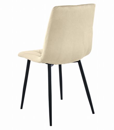 Krzesło LIBRA - jasny beż aksamit / nogi czarne x 1 na Arena.pl