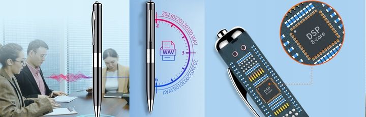 DŁUGOPIS MINI DYKTAFON SZPIEGOWSKI PENDRIVE 15H HQ Do Podsłuchu Detekcja zdjęcie 5