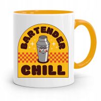 Kubek Żółty Dla Barmana Barender Chill Prezent Z Nadrukiem Ze Zdjęciem