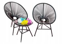 Zestaw mebli ogrodowych ACAPULCO 3 dwa kolory czarny szary