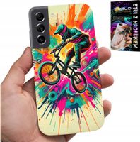 ETUI DO SAMSUNG GALAXY S21 FE - ROWERY BMX TRIKI SPORTY WYCZYNOWE +SZKŁO