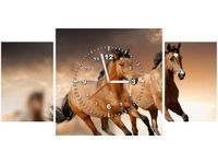 80X40CM ZEGAR STADO KONI OBRAZ