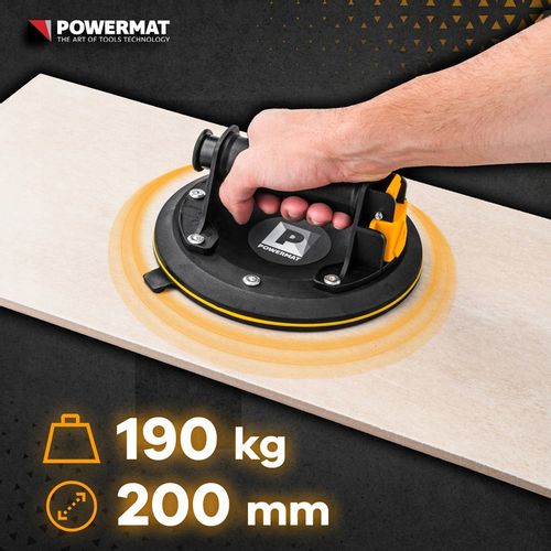 PRZYSSAWKA PRÓŻNIOWA DO PŁYTEK UCHWYT Z POMPKĄ GLAZURY SZYB 190 KG 200 MM na Arena.pl