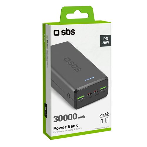 powerbank 30000 mah usb-c usb-a - czarny na Arena.pl