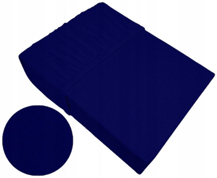 Prześcieradło frotte z gumką 140x200 Bielbaw granat zdjęcie 1