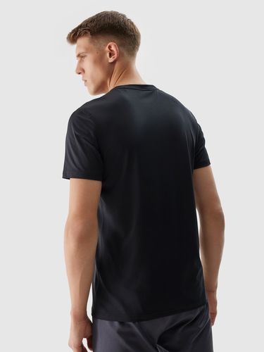 KOSZULKA 4F MĘSKA TRENINGOWA REGULAR SZYBKOSCHNĄCA - CZARNA r. S na Arena.pl