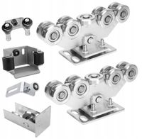 WÓZEK WÓZKI ROLKI DO BRAMY PRZESUWNEJ ZESTAW 80x80 9 ROLEK STALOWE