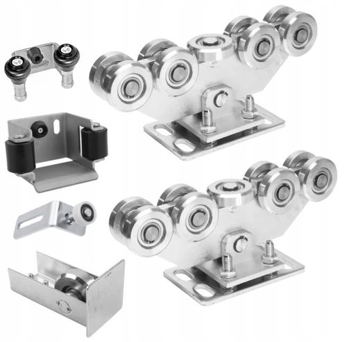 WÓZEK WÓZKI ROLKI DO BRAMY PRZESUWNEJ ZESTAW 80x80 9 ROLEK STALOWE na Arena.pl