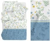 Pościel 100% bawełniana 160x200 Bielbaw Greno Santorini kwiaty