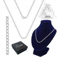 Łańcuszek srebrny pr. 925 Elegancki PANCERKA do Zawieszek | 45 cm x 2.5 mm