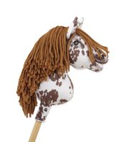Hobby Horse Mały koń na kiju Premium tarantowaty biało-brązowy A4