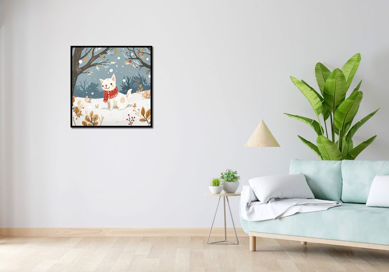 Plakat 70x70cm Śnieżny Kompan zdjęcie 4
