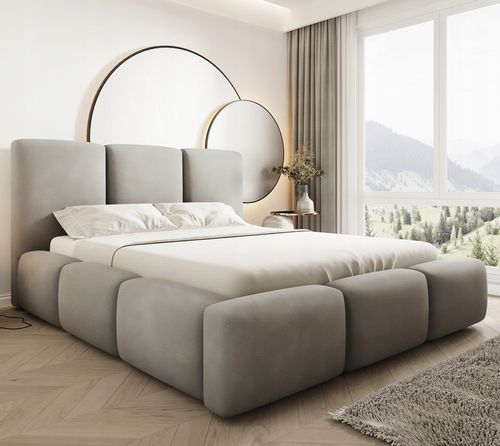 Łóżko Tapicerowane Bubble 180x200 z Pojemnikiem Stelaż Podnoszony na Arena.pl