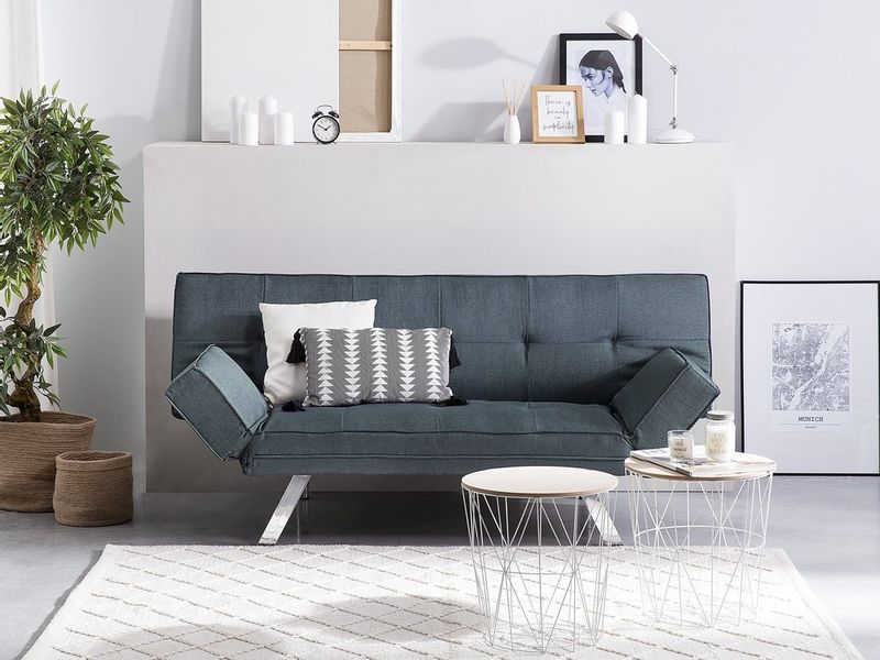 Sofa rozkładana granatowa BRISTOL zdjęcie 2