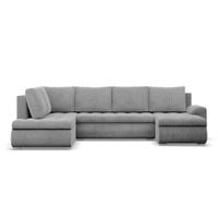 Duży narożnik U, lewostronny, BOSCO, sztruks, 300 cm, szary | TYLETEGOTU