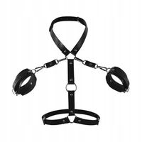 BDSM Uprząż Erotyczna Bielizna Fetysz Kajdanki Obroża Skórzana Harness