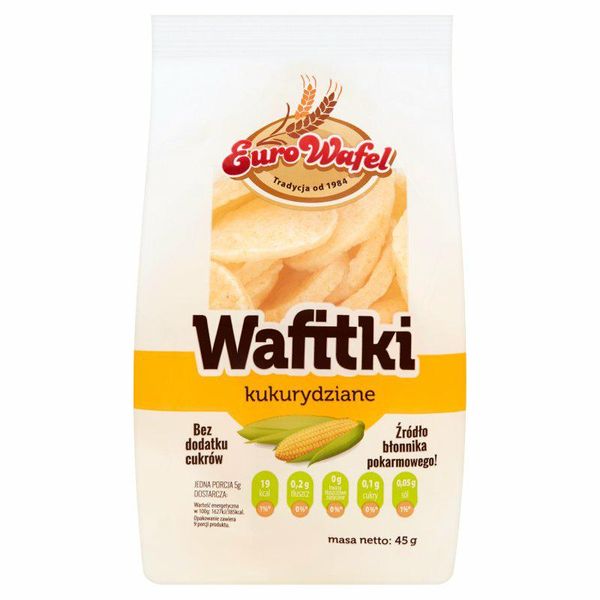EUROWAFEL WAFITKI KUKURYDZIANE 45G zdjęcie 1