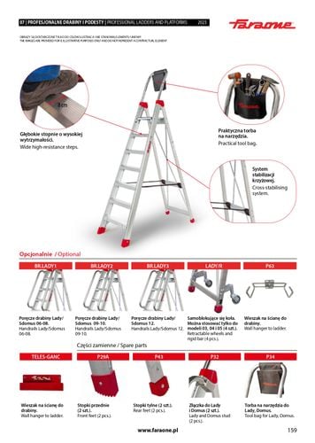 drabina lady9, aluminiowa profesjonalna 9 stopni - dr lady9 na Arena.pl