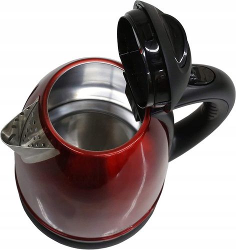 Czajnik elektryczny bezprzewodowy Royalty Line 1.7litra 1500 W czerwony na Arena.pl