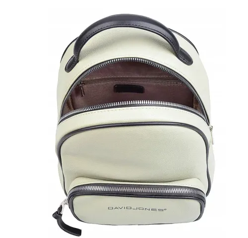 plecak damski david jones 6750-2 w kolorze ecru z ekoskóry  mieści format na Arena.pl