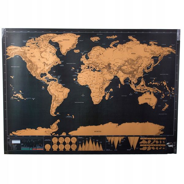 Mapa świata zdrapka dla podróżnika 82 x 59 cm zdjęcie 9