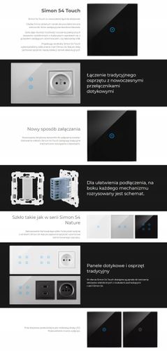 ŁĄCZNIK / PRZYCISK ST2M DO MODUŁÓW SIMON 54 TOUCH na Arena.pl