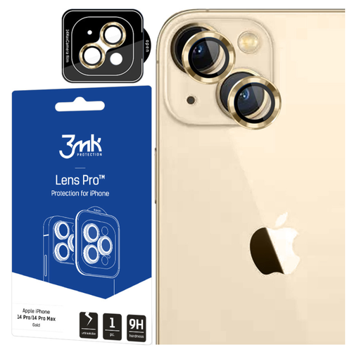 apple iphone 14 - 3mk lens protection pro gold na Arena.pl