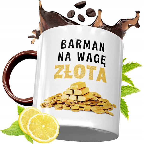 Kubek Bordowy Dla Barmana Na Urodziny Prezent Z Nadrukiem Ze Zdjęciem zdjęcie 1