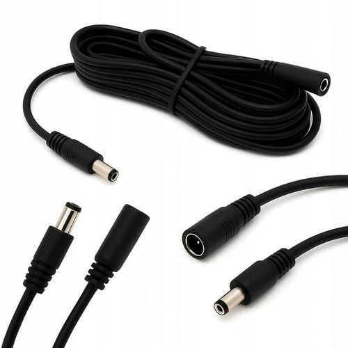 PRZEDŁUŻKA DO KAMER IP TAŚMY LED KABEL ZASILAJACY DC 12V 5,5mm/2,1mm na Arena.pl