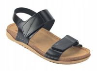 SANDAŁY DAMSKIE INBLU SKÓRA AA-01 SPORTOWE WYGODNE CZARNE LATO SKÓRZANE 36