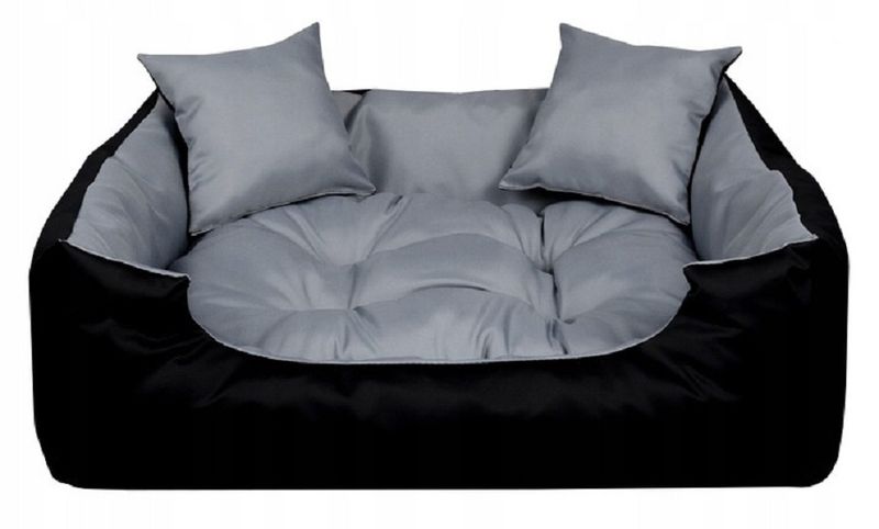 Legowisko Dla Psa Kojec Ecco 55X45 Cm Wodoodporne Szare zdjęcie 3