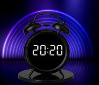 ZEGAR BUDZIK WYŚWIETLACZ LED RETRO REGULACJA DŹWIĘKU GŁOŚNY ALARM