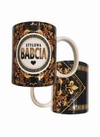 kubek 330ml  stylowa babcia - złote lilie | k141