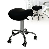 TABORET KOSMETYCZNY FRYZJERSKI RODEO SIODŁO CZARNY HOKER STOŁEK KRZESŁO SPA