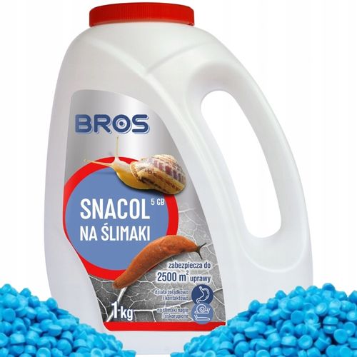 Bros Snacol 5GB Środek Trutka na Ślimaki Nagie Granulat 1kg Butelka Silny na Arena.pl