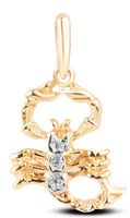 KLASYCZNA ZŁOTA ZAWIESZKA ZE ZNAKIEM ZODIAKU SKORPION SCORPIO 14KT 585