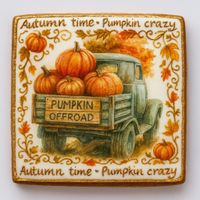 CIASTKO LUKROWANE OFFORAD PUMPKIN ROZ.L  KWADRAT AT RĘCZNIE ROBIONE