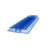 H-profil łączący 2000mm poliwęglan niebieski 4mm