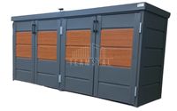 Zabudowa koszy na śmieci obudowa kubłów 235x65x110 cm 4x120L TS600