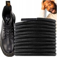 Sznurówki Okrągłe Czarne Do Glanów Butów Trekkingowych Wysokich Mocne