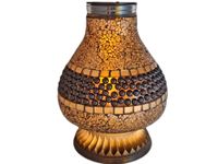 SOLAR SOLARNY ZNICZ LAMPION NA GRÓB KARAFA ZŁOTO KORALE